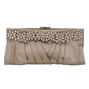 Valentino Satin / Diamantes Clutch / Shoulder Bag